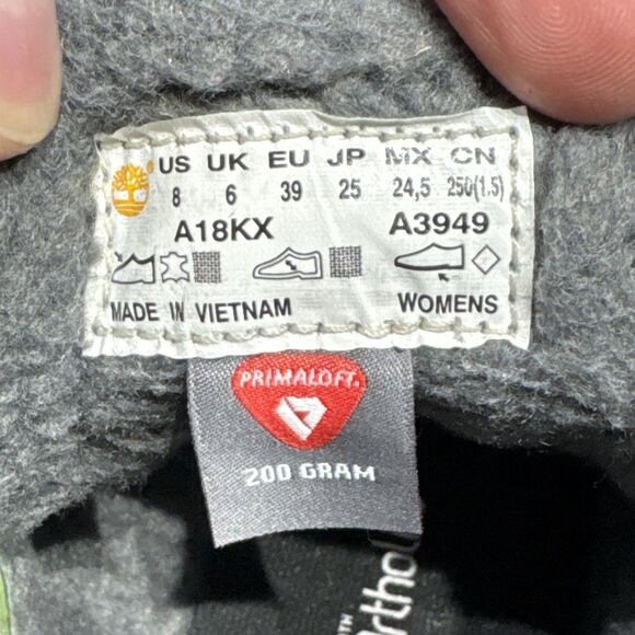 Timberland Women's Mt. Hayes Black Nubuck Leather Waterproof Winter Boots Size 8 - Picture 6 of 14